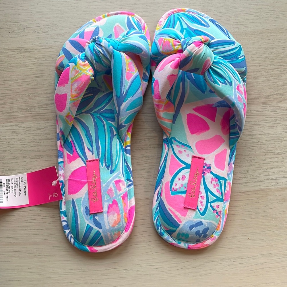 NWT Lilly Pulitzer Pool Slipper size L/XL